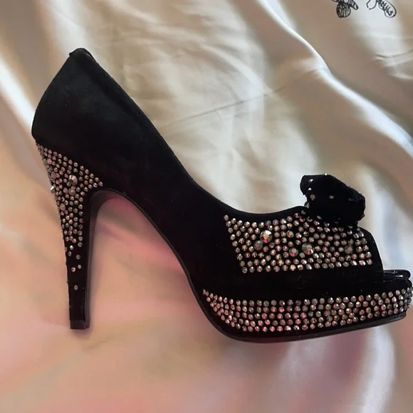 Rhinestone heels, NWT - Picture 3 of 6